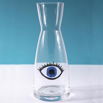 Carafe Oeil en cristallin émaillé, bleu foncé [1]