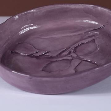 Coupelle Oiseau en faïence, violet [4]