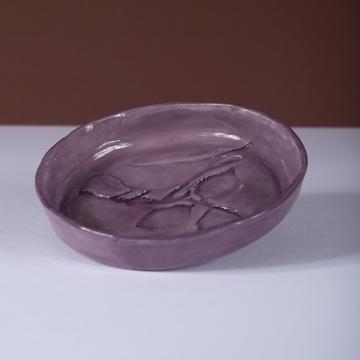 Coupelle Oiseau en faïence, violet [1]