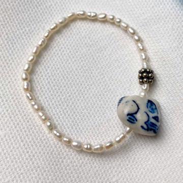 Bracelet Lapin en porcelaine, bleu foncé [1]