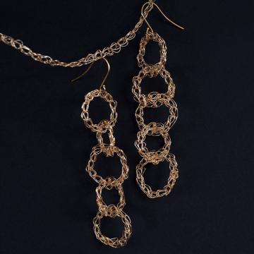 Boucles d'oreilles Anneaux, or, 5 anneaux [2]
