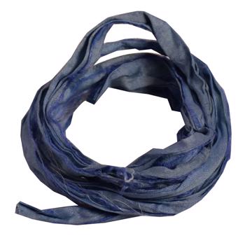 Lien en Soie Sari, bleu gris