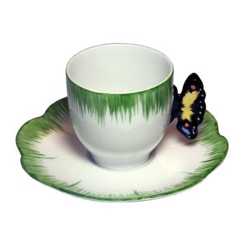 Tasse à thé ou café du Service Papillon, noir, tasse à café