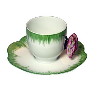 Tasse à thé ou café du Service Papillon, mauve, tasse à café