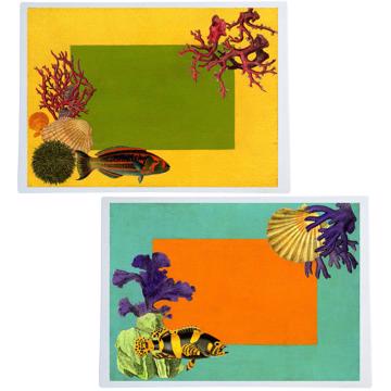 Caraïbe, Sets de Table Chromo Plastifié, multicolore, collection complète