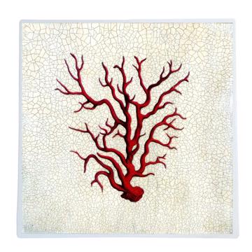 Branche de corail, Sets de Table Chromo Plastifié, rouge [1]