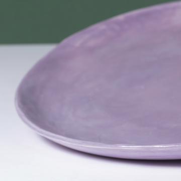 Assiettes Alagoa en faïence estampée, lila, 24 cm diam. [2]