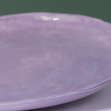 Assiettes Alagoa en faïence estampée, lila, 24 cm diam. [4]