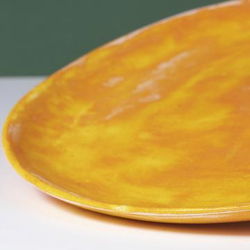 Assiettes Alagoa en faïence estampée, orange vif, 28 cm diam. [7]