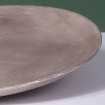 Assiettes Alagoa en faïence estampée, taupe, 24 cm diam. [2]