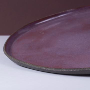Service Black Stone en grès, aubergine, 29 cm diam. [2]