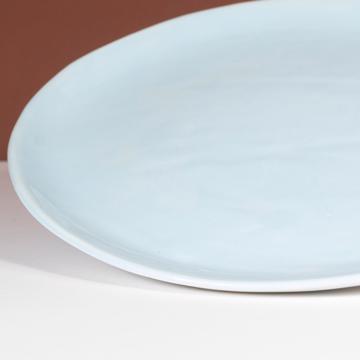 Assiettes Alagoa en faïence estampée, bleu clair, 24 cm diam. [2]