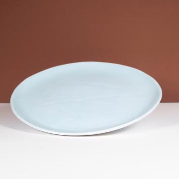 Assiettes Alagoa en faïence estampée, bleu clair, 28 cm diam. [1]