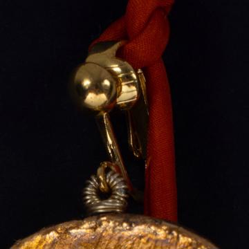 Boucles d'Oreilles Médaillon, modèle Coquillage, multicolore, oreille non percée [3]