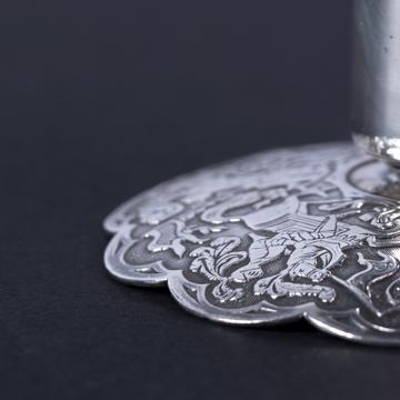 Bougeoir Frise en métal argenté, argent, chevalier [2]