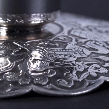 Bougeoir Frise en métal argenté, argent, chevalier [3]