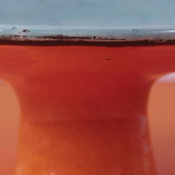Bougeoirs Toupie en faïence, orange, 5,5 cm de haut [4]