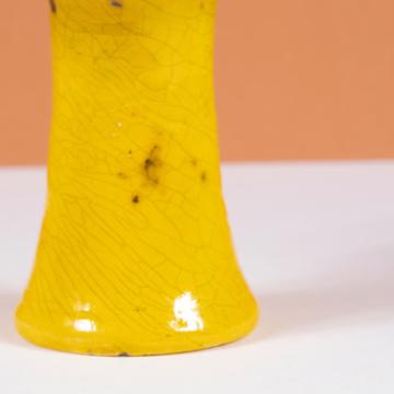 Bougeoirs Toupie en faïence, jaune, 7,5 cm de haut [4]