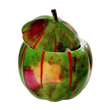 Confiturier Melon en Porcelaine de Limoges, vert prairie [2]