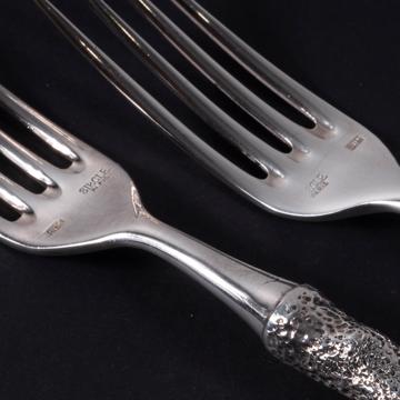 Fourchette Corail d'Argent en métal argenté, argent, dessert [2]