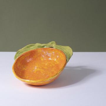 Coupelle Orange en faïence estampée, orange [1]