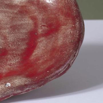 Coupelle Tomate en faïence estampée, rouge effet [2]