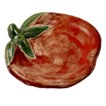 Coupelle Tomate en faïence estampée, rouge effet [3]