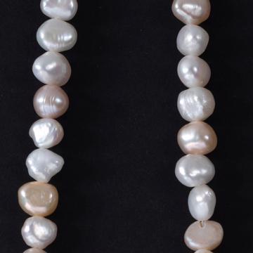 Lariat Adam et Ève en découpage et perles, blanc [7]