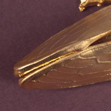 Grand pin's Cigale en métal doré ou argenté, or [4]