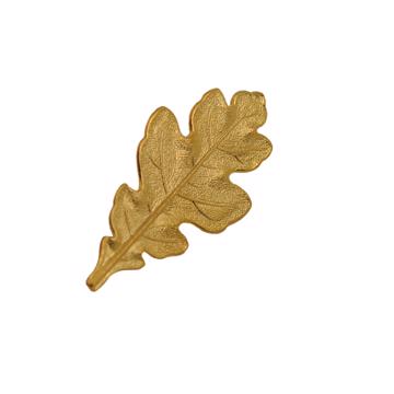 Grand pin's Feuille de chêne en métal doré ou argenté, or [3]
