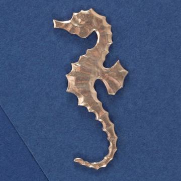 Pin's Hippocampe en cuivre argenté ou doré, argent [2]
