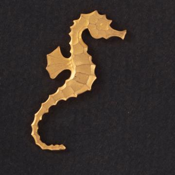 Pin's Hippocampe en cuivre argenté ou doré, or mat [2]