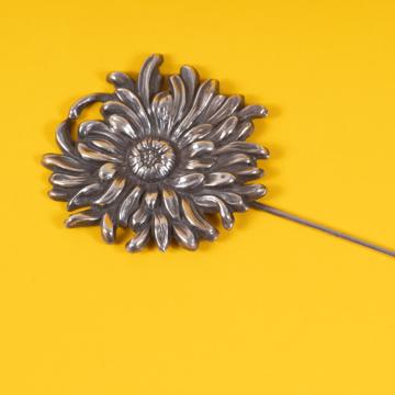 Décorations de Fleur en cuivre argenté, argent, chrysanthème [2]
