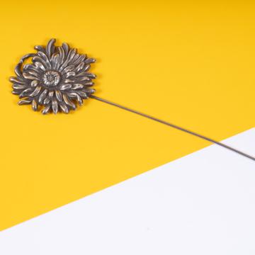 Décorations de Fleur en cuivre argenté, argent, chrysanthème [1]