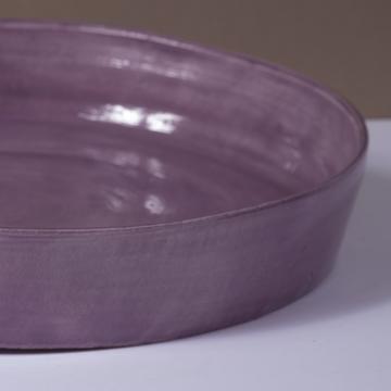 Plats Crato en faïence tournée, violet, 32 cm diam. [2]