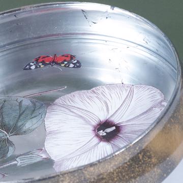 Coupe Fleurs en Découpage sous verre, blanc [2]