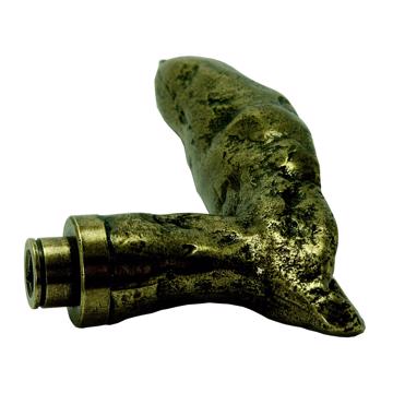 Poignée de porte Feuille d'olivier en métal patiné, bronze [3]