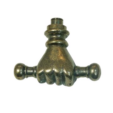 Poignée de porte Main en métal patiné, bronze [2]