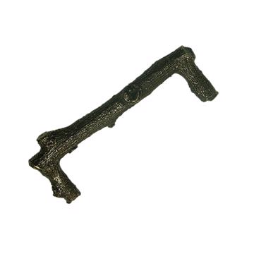 Poignée de tiroir branche en métal patiné, bronze, 10 cm [3]