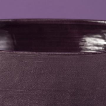 Saladier Crato en faïence tournée, violet, 28 cm diam. [4]