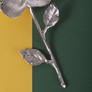Salière fleur en métal argenté ou doré, argent [3]