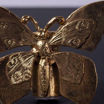 Salière Papillon en métal argenté ou doré, or [2]