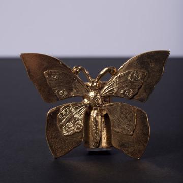 Salière Papillon en métal argenté ou doré