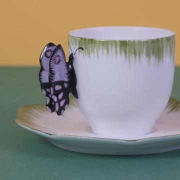 Tasse à thé ou café du Service Papillon, violet, tasse à café [2]