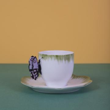Tasse à thé ou café du Service Papillon, violet, tasse à café [1]