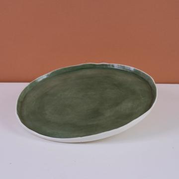 Service Primavera en porcelaine estampé, vert mousse, 22 cm [1]