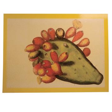 Opuntia, Sets de Table Chromo sur bois, jaune [4]