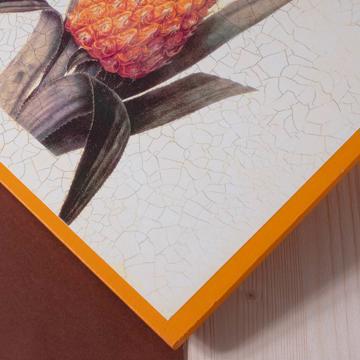 Set de table Ananas en Chromo sur bois, orange [2]