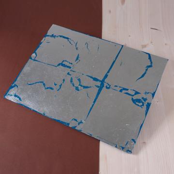 Set de Table en bois argenté, bleu france, 33 x 43 cm [1]