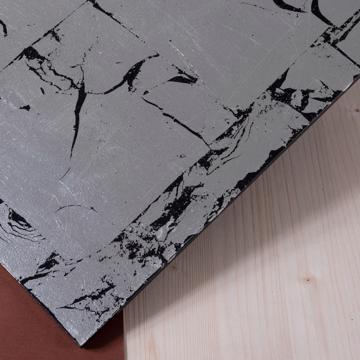 Set de Table en bois argenté, noir, 33 x 33 cm [2]